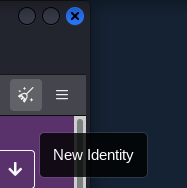 Screenshot of the tor browser's new identity button which could help make tor faster
