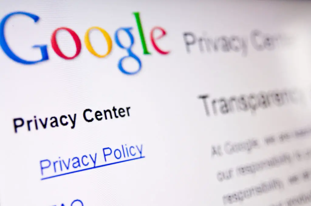 Google privacy policy page.
