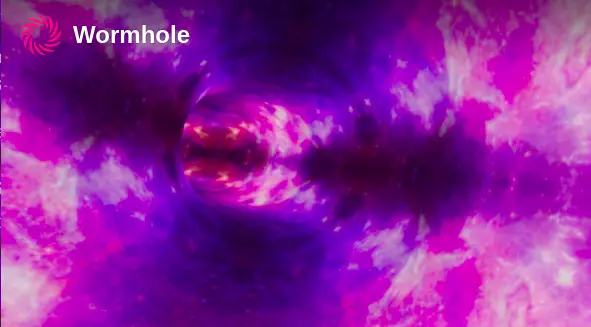 Wormhole webapp's logo on its background