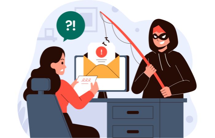Email phishing illustration